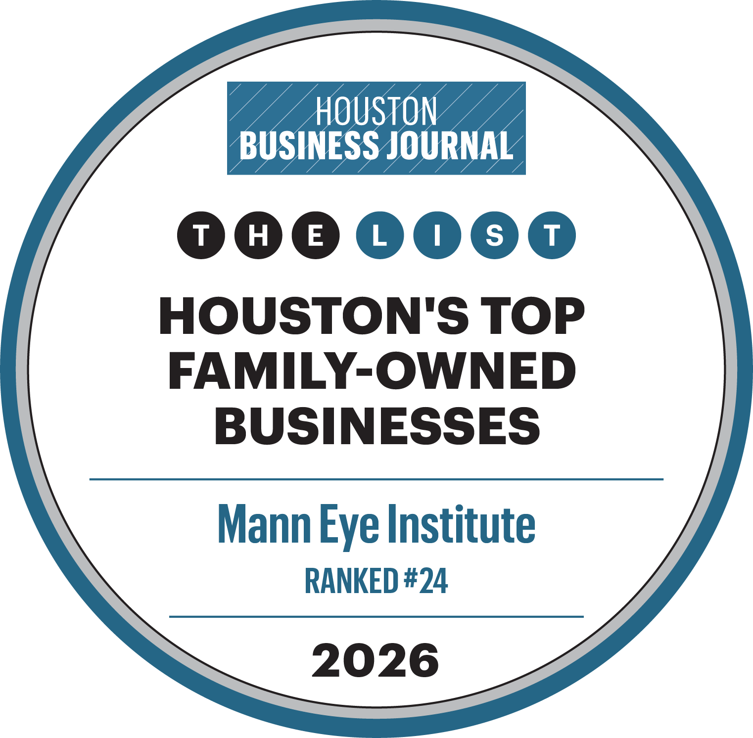 Houston Business Journal, The List - Houston's Top Family-Owned Businesses 2026